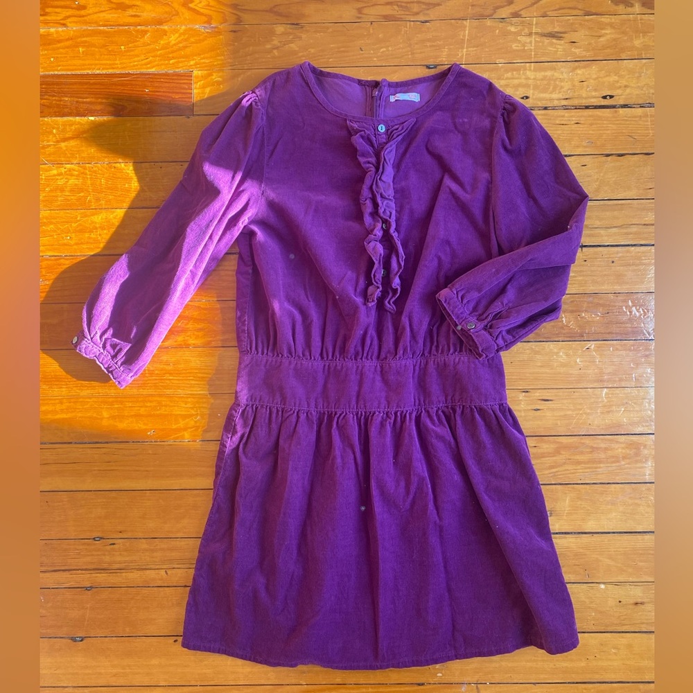Purple zip half sleeve dress